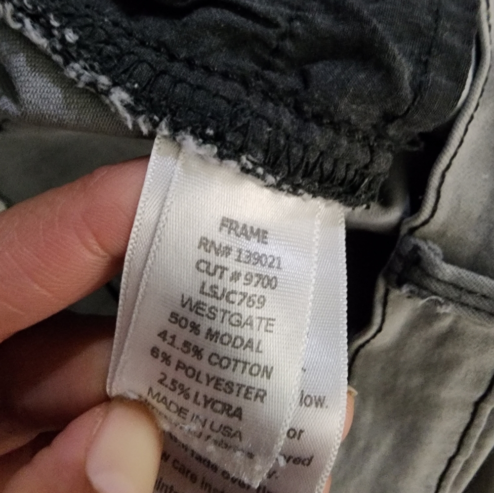 Frame  gray skinny jeans  size 27 - Picture 6 of 9
